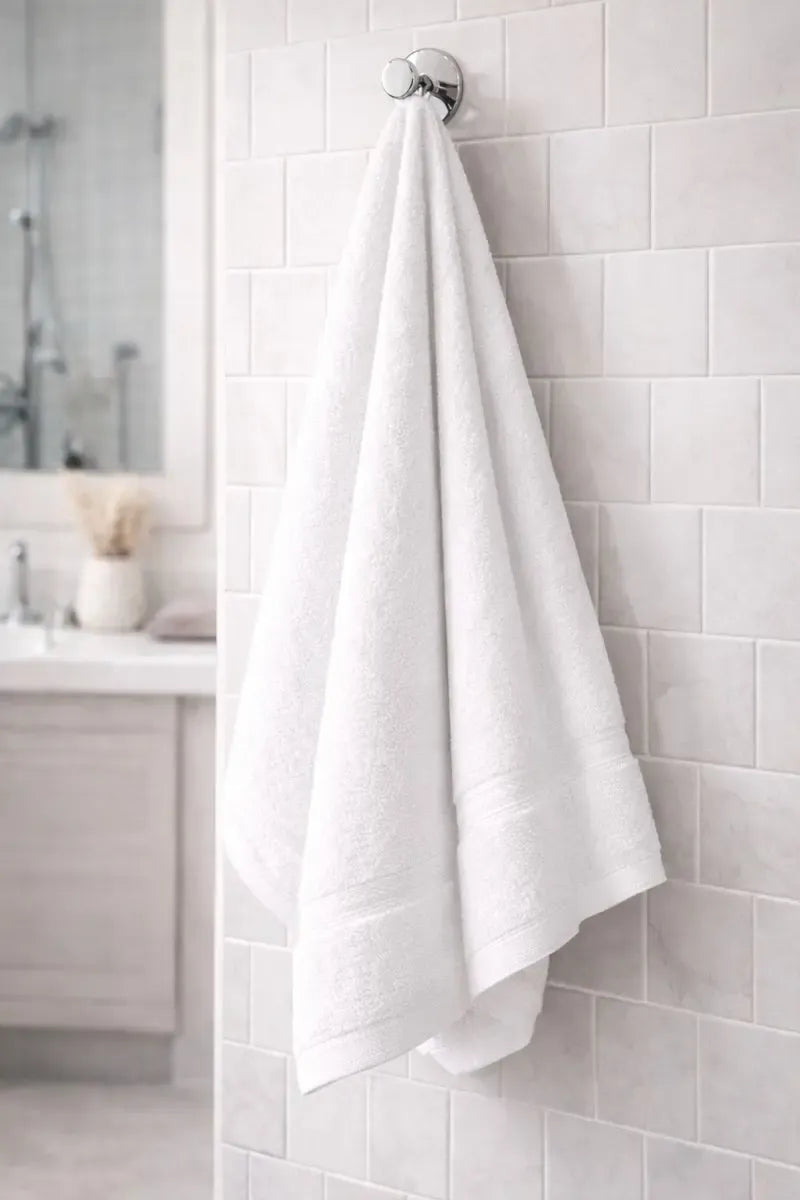 Juego Toalla Y Toallon Danubio Classic 400 Grs Algodon 100% Blanco