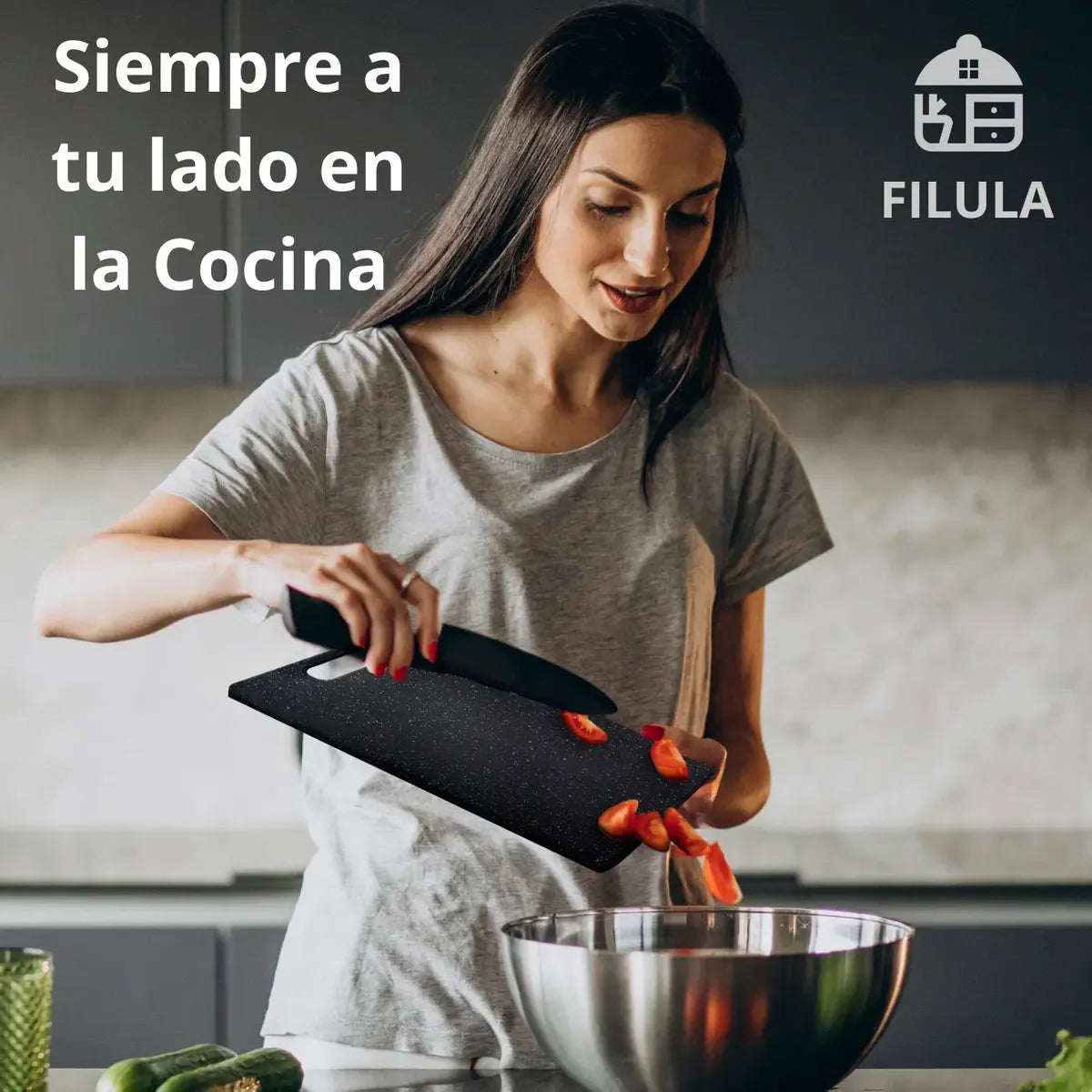 Set X3 Tabla Cocina Profesional Picar Cortar Servir Plástico